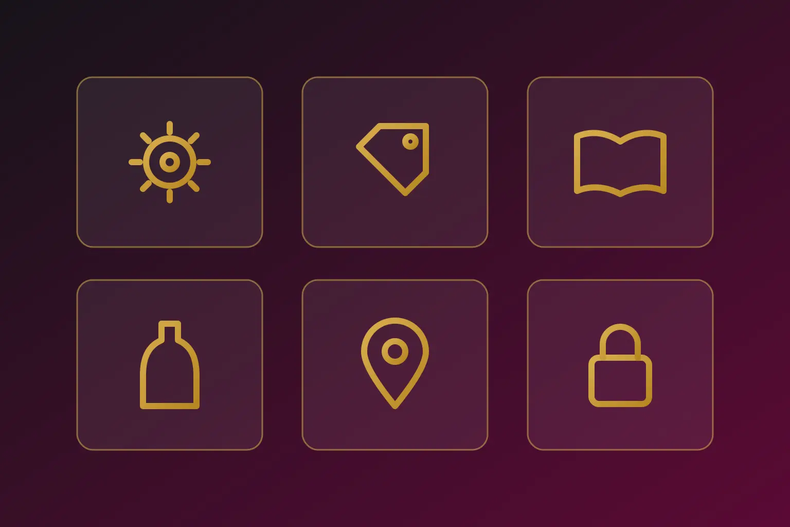 Six icons representing patents, trade marks, copyright, designs, geographical indications and trade secrets.