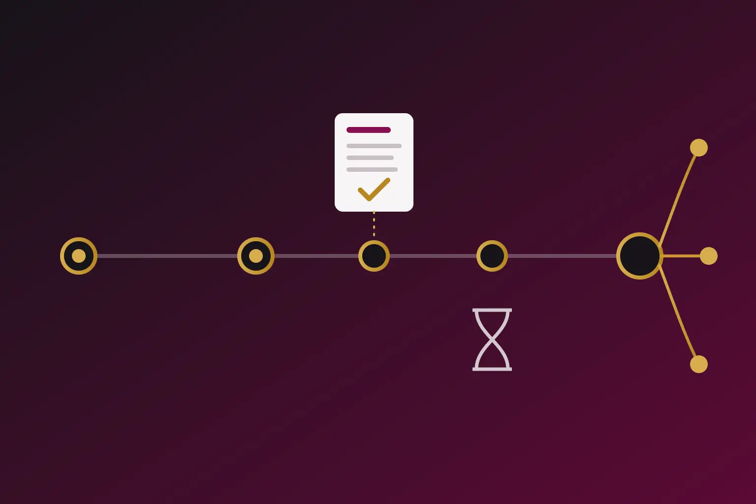 Illustration of a PCT timeline with a search report at month sixteen and branches to several countries at month thirty.